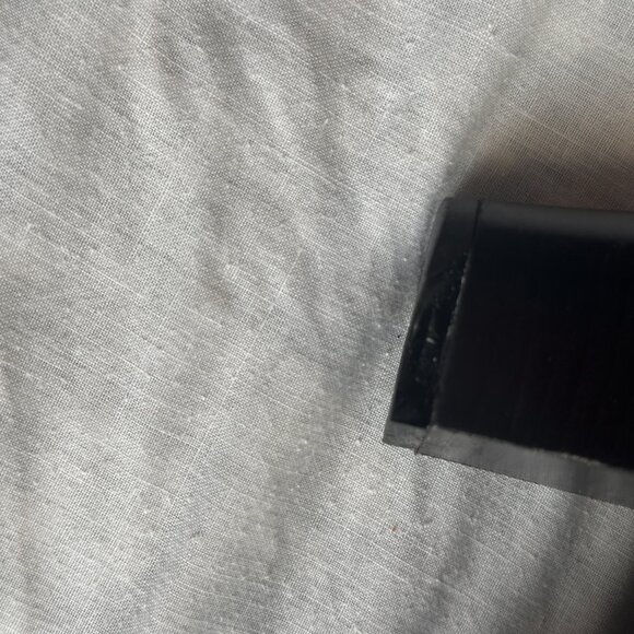 Vtg 90s Robert Clergerie Paris Black Textured Fabric Sock Block Heels 8 - Picture 5 of 5